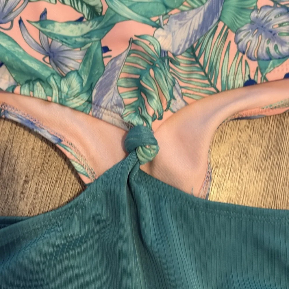 Tropical Print Cutout Swimsuit